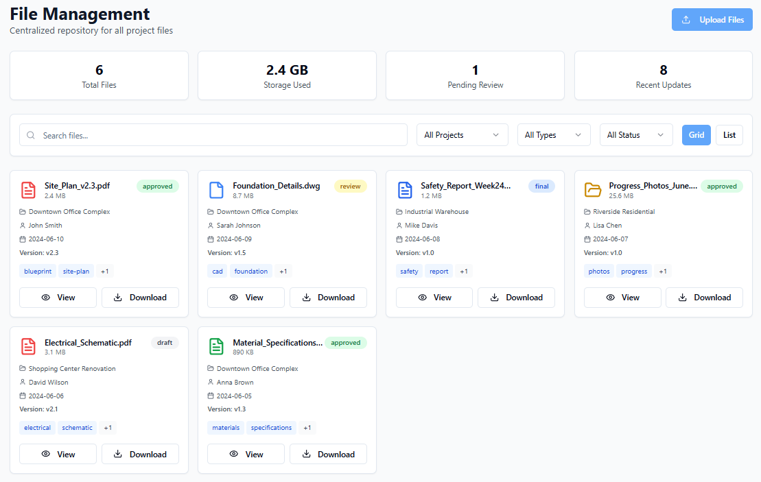Document Management Dashboard